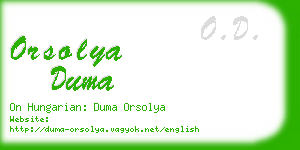 orsolya duma business card